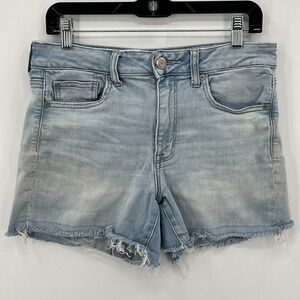 American Eagle High Rise Shortie Women 12 30x4 Cut Off Denim Shorts Distressed